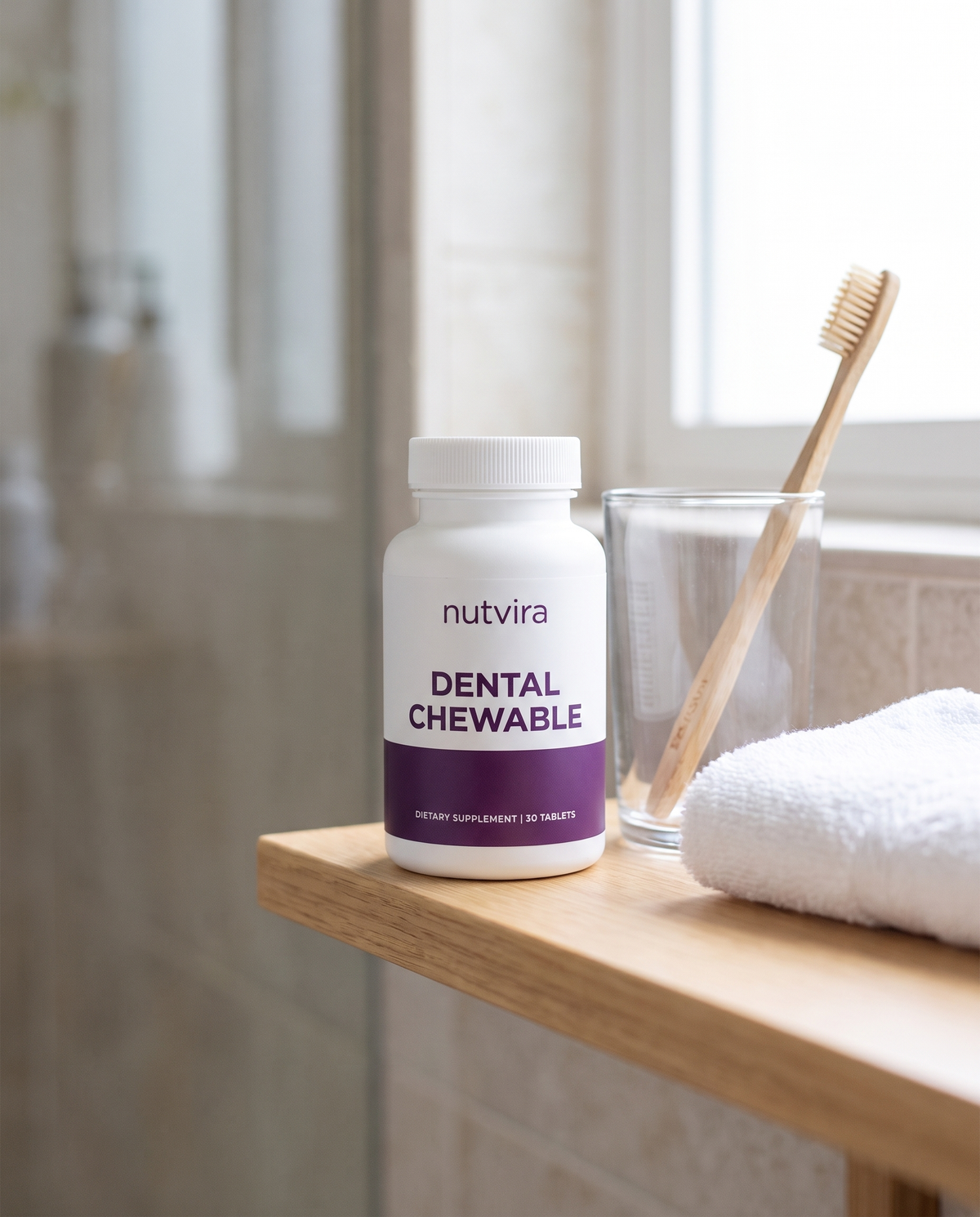 Nutvira Dental Chewable in use