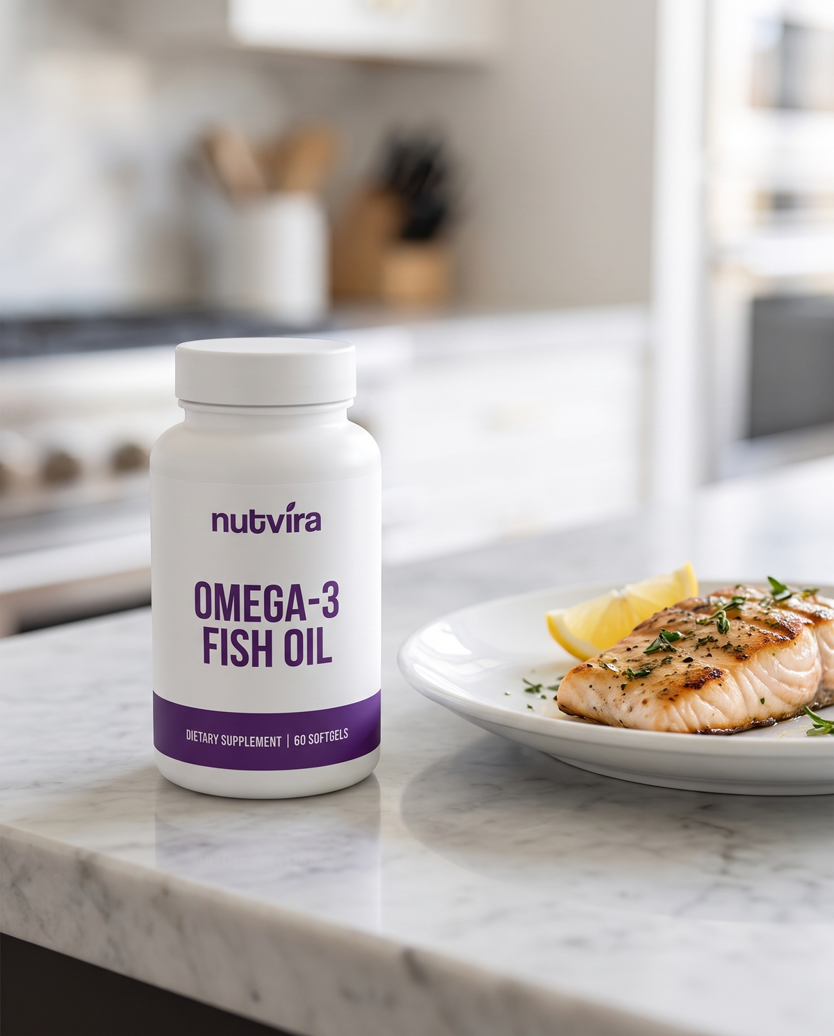 Nutvira Omega-3 Fish Oil in use
